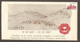 South Africa RSA - 1987 - Inauguration Of The First Christian Church Building In South Africa, Achitecture - Lettres & Documents