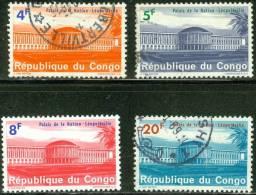 REPUBBLICA DEMOCRATICA DEL CONGO, 1964, Palace Of The Nation “Leopoldville”,  NUOVI E USATI, Scott 502,503,506,509 - Autres & Non Classés