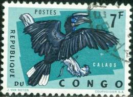 REPUBBLICA DI CONGO, 1963, Protected Birds, FRANCOBOLLO USATO, Scott 439 - Other & Unclassified