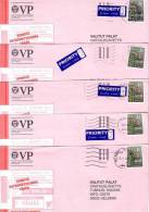 5 GOOD FINLAND Postal Covers 2012 - Good Stamped: Flowers 2010 - Covers & Documents
