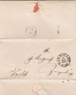 Dienstsache 11.12.1854 Von Hofheim Nach Zwingenberg Und Zurück Mit Distributionsstempel D3 - Autres & Non Classés