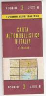 PBJ/38 Carta Automobilistica D´Italia Foglio 3 - 6 Touring Club It. 1960/Lienz/Klagenfurt/Tri Este/Gorizia/Udine/Bellun - Roadmaps