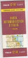 PBJ/39 Carta Automobilistica D´Italia Foglio 9 - 12/14 Touring Club It. 1960/Venezia/Chioggia/Pol A/Fiume/Ravenna/Forlì - Roadmaps