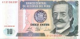 BANCONOTA DEL PERU´ - 10 Intis - Pérou