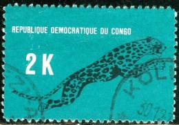 REPUBBLICA DEMOCRATICA DEL CONGO, 1968, LEOPARD, FRANCOBOLLO USATO, Scott 617 - Gebraucht