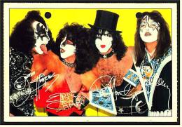 Alte Reproduktion Autogrammkarte  -  Kiss  -  Von Ca. 1982 - Autographes