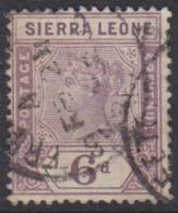 SIERRA LEONE 1896 6d QV SG 49 U XQ143 - Sierra Leone (...-1960)