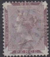 SIERRA LEONE 1885 6d Brown-Purple QV SG 36 U XQ121 - Sierra Leone (...-1960)