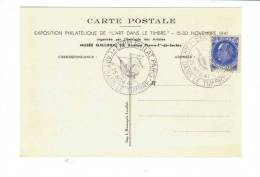 Carte De L'exposition De "l'art Dans Le Timbre" 15-30 Novembre 1941 - Brieven En Documenten