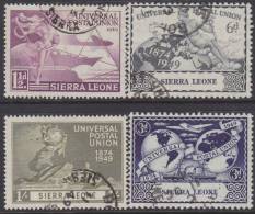 SIERRA LEONE 1949 UPU SG 205/08 U XQ235 - Sierra Leone (...-1960)