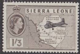 SIERRA LEONE 1956 1/3 QE SG 218 LHM XQ343 - Sierra Leone (...-1960)