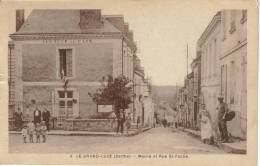 CPSM LE GRAND LUCE (Sarthe) - Mairie Et Rue Sainte Facile - Le Grand Luce