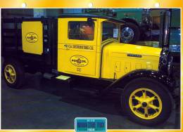 FICHE CARTONNE 25x18.5 CM CAMION DOC.AU DOS VOIR SCAN SERIE AGE D´OR INDIANA STAKE TRUCK 1934 - Trucks