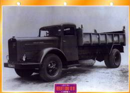 FICHE CARTONNE 25x18.5 CM CAMION DOC.AU DOS VOIR SCAN SERIE AGE D´OR BERLIET  GDM 10 W 1948 - Camions
