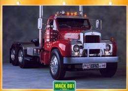 FICHE CARTONNE 25x18.5 CM CAMION DOC.AU DOS VOIR SCAN SERIE AGE D´OR 1955 MACK B61 - Trucks