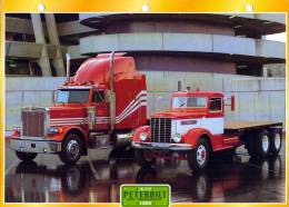 FICHE CARTONNE 25x18.5 CM CAMION DOC.AU DOS VOIR SCAN SERIE AGE D´OR 1989 PETERBILT - Camiones