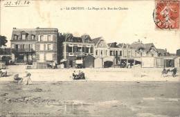 LE CROTOY : La Plage Et La Rue Des Chalets - Cachet De La Poste 1914 - Le Crotoy