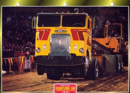 FICHE CARTONNE 25x18.5 CM CAMION DOC.AU DOS VOIR SCAN SERIE COMPETITION FREIGHTLINER CAB 1970 - Camiones