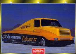 FICHE CARTONNE 25x18.5 CM CAMION DOC.AU DOS VOIR SCAN SERIE COMPETITION INTERNATIONAL ENDEAVOR III 1991 - Trucks