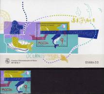 Jahr Des Meeres 1998 Macao 971+ Block 55 ** 5€ Segelschiff Wal Muschel Bohrturm Fracht-Schiff Nature Fish Sheet Bf MACAU - Delfines