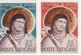 P - 1953 Vaticano - Santa Chiara D'Assisi - Neufs