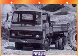 FICHE CARTONNE 25x18.5 CM CAMION DOC.AU DOS VOIR SCAN SERIE TRAVAUX PUBLICS 1976 MAGIRUS DEUTZ 130.M9.FK - Trucks