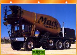 FICHE CARTONNE 25x18.5 CM CAMION DOC.AU DOS VOIR SCAN SERIE TRAVAUX PUBLICS 1993 MARK FDM 700 - Trucks