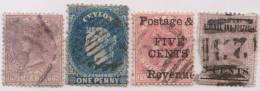 British Ceylon, Revenue And Postage Stamps, Mix Lot, Condition As Per The Scan - Ceylon (...-1947)