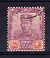 Johore - 1904 - 4 Cents Definitive (Single Rosette Watermark) - Used - Johore