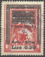 FIUME - RIJEKA  - MARCHE DA BOLLO - OVPT.FIUMANO E CUPA - 0,30 Lire - CAMPANEL RAB - 1946 - Fiscaux