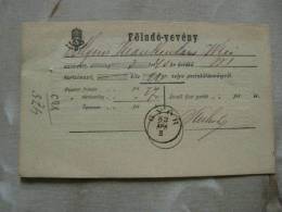 Hungary GYÖR -RAAB -Föladó-vevény   Recepisse   1883   D84257.6 - Cartas & Documentos