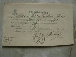 Hungary GYÖR -RAAB -Föladó-vevény   Recepisse   1883   D84257.9 - Covers & Documents