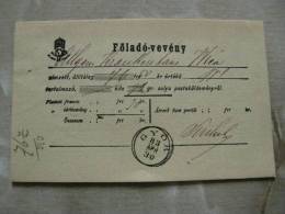 Hungary GYÖR -RAAB -Föladó-vevény   Recepisse   1883   D84257.10 - Cartas & Documentos