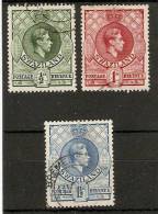 SWAZILAND 1938 ½d, 1d, 1½d SG 28/30 PERF 13½ X 13 FINE USED Cat £3.25 - Swaziland (...-1967)