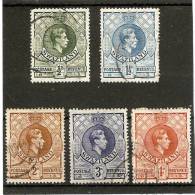 SWAZILAND 1938-54  PERF 13½ X 14 VALUES TO 4d SG 28a, 30b, 31a, 32b, 33a  FINE USED Cat £15.65 - Swaziland (...-1967)