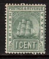 British Guyana Scott 160 - SG240, 1905 Multiple Crown CA 1c MH* - Guyana Britannica (...-1966)