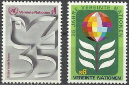 UN VIENNA..1980.. Michel # 12-13..MNH. - Nuovi