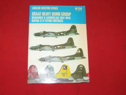 MILITARIA  WW 2  AVIATION AIRCAM AVIATION SERIES N°S14 BOMBARDIER BOEING B17 FLYING FORTRESS  1941/45 EDITION 1972 - Aviation