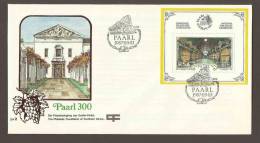 South Africa RSA - 1987 Paarl 300 Miniature Sheet On Foundation FDC SA2 - Lettres & Documents