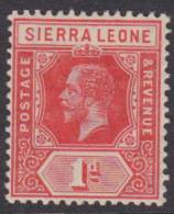SIERRA LEONE 1912 1d KGV SG 113b HM XQ262 - Sierra Leona (...-1960)