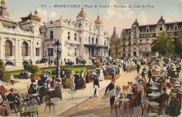 MONACO   Place Du Casino.Terrasse Du Café De Paris (animée) - Bares Y Restaurantes