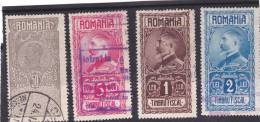 REVENUE,FISCAUX,4 Stamps,Romania. - Fiscaux