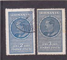 REVENUE,FISCAUX,2 DIFF. Stamps,Romania. - Fiscales