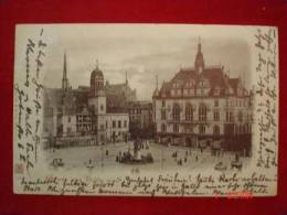 AK Halle An Der Saale Marktplatz 1898 Mondschein - Halle (Saale)