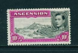 ASCENSION - 1938 George VI  10s Mounted Mint 1 - Ascension (Ile De L')