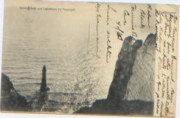 Sussex, Beachy Head And Lighthouse By Moonlight, Eastbourne, Phare, Groot Licht, Faro, Leuchtturm, A Circulé En 1904 - Eastbourne