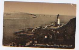 Douglas, Isle Of Man, Lighthouse And Ben-my Chree, Phare, Groot Licht, Faro, Leuchtturm, A Circulé En 1918 - Ile De Man