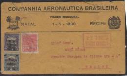 O)1930 BRAZIL, (1ST MAY) FFC, NATAL-RECIFE, CIA AERONAUTICA BRASILEIRA, MULLER 67B. - Cartas & Documentos