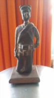 RARE MILITARIA BIRMANIE - Statue De Soldat En Bronze XIXe S. - Art Asiatique