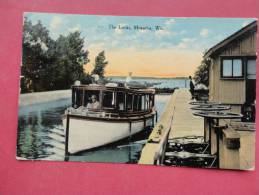 Menasha Wi   Boat Going Thru Locks  1910 Cancel ----  Ref 741 - Otros & Sin Clasificación